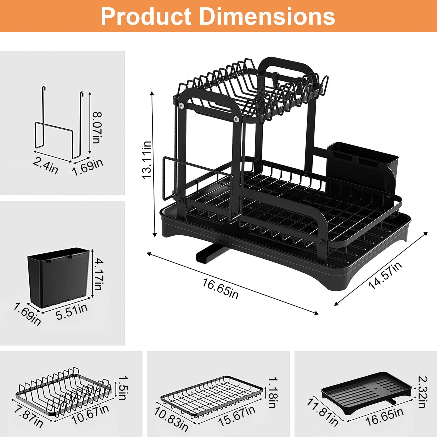 Space-Saving Dish Drying Rack