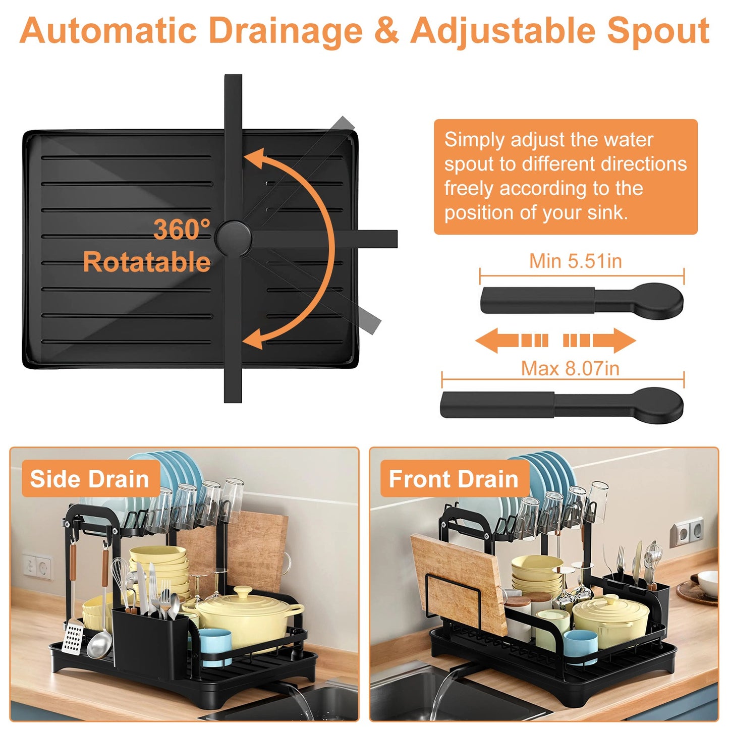 Space-Saving Dish Drying Rack
