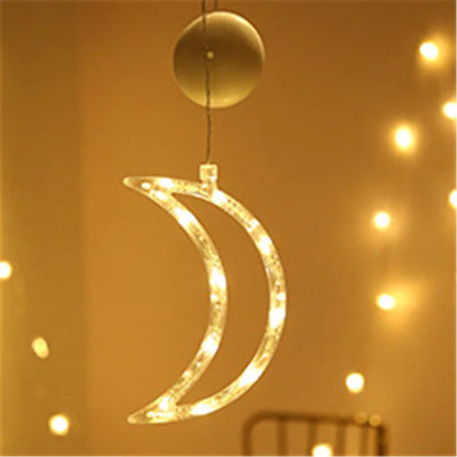 LED Christmas Star and Bell Suction Cup Lights