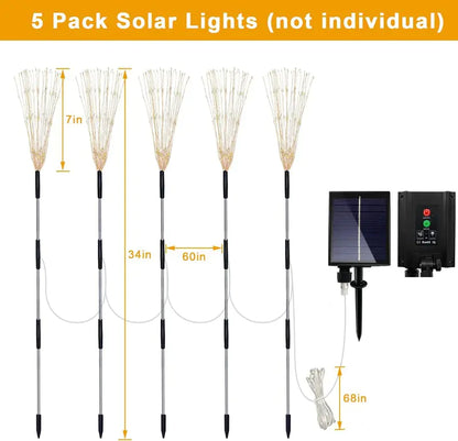 Solar Waterproof Dandelion Lights for Christmas Decor