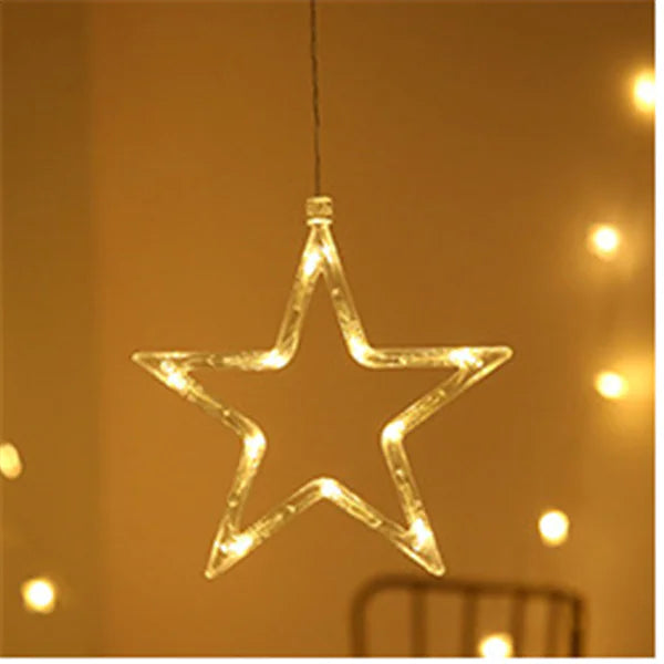 LED Christmas Star and Bell Suction Cup Lights