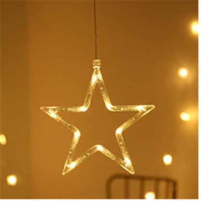 LED Christmas Star and Bell Suction Cup Lights