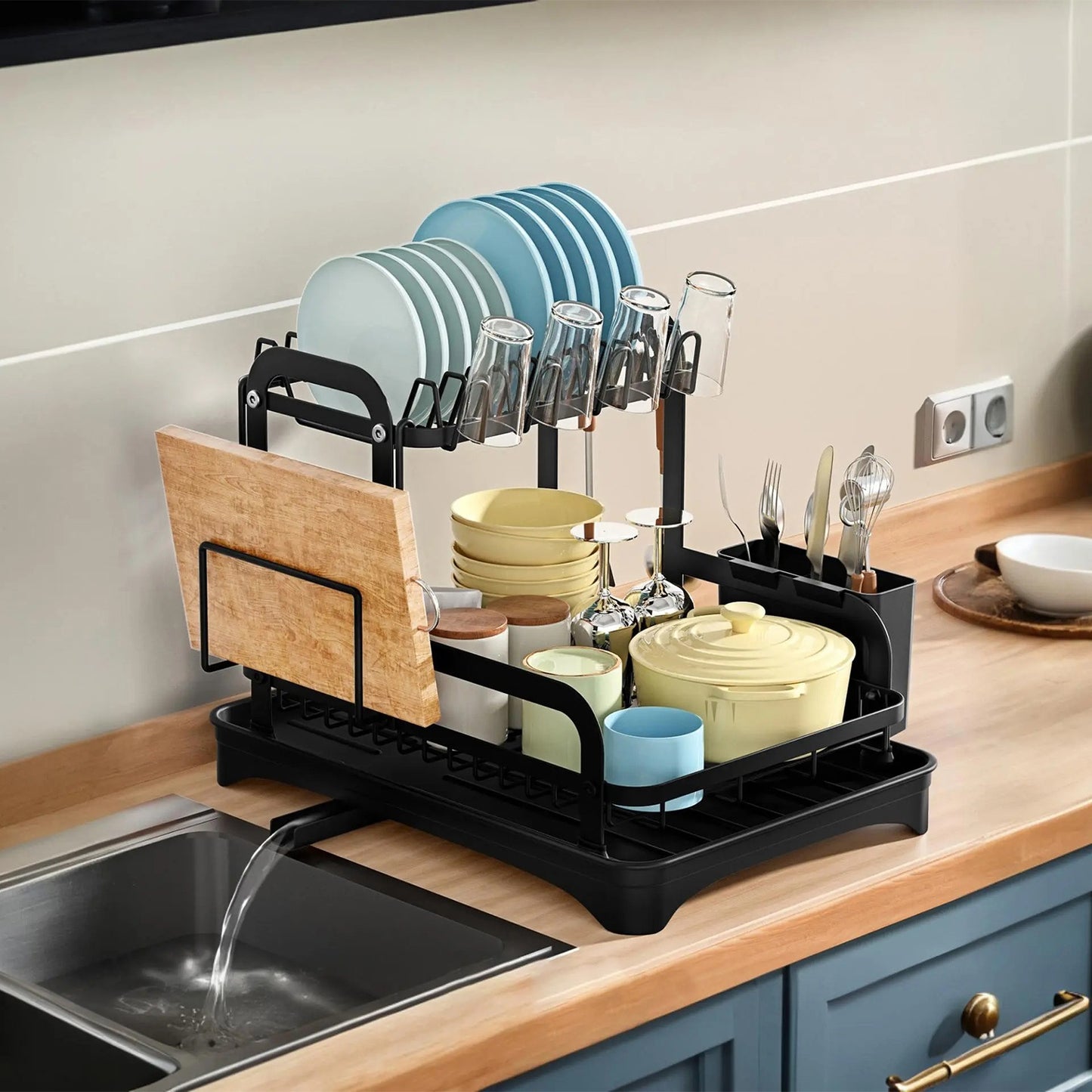Space-Saving Dish Drying Rack