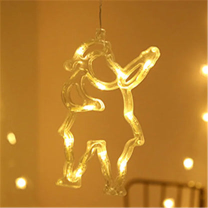 LED Christmas Star and Bell Suction Cup Lights