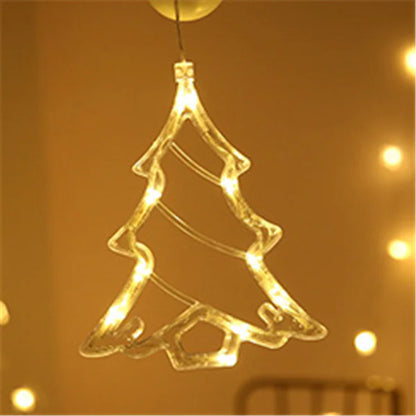 LED Christmas Star and Bell Suction Cup Lights
